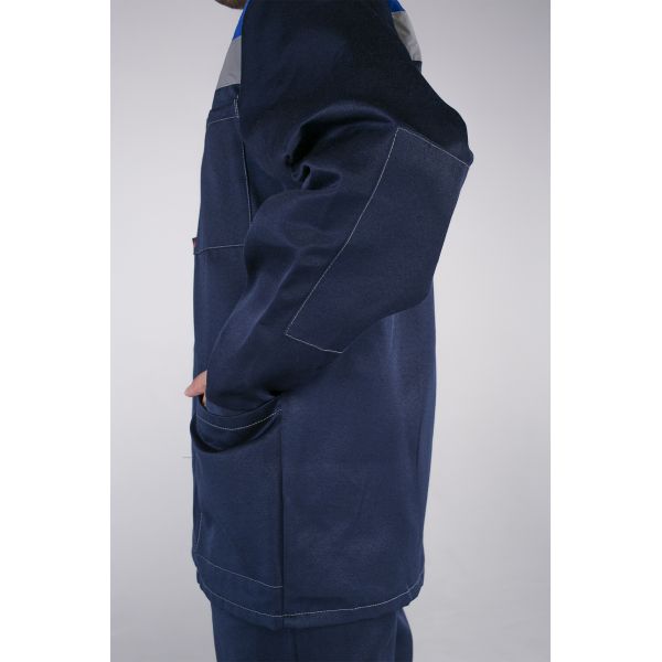Костюм Стандарт СОП усиленный, ткань Смесовая, 210 г/м2, куртка, брюки, цвет тёмно-синий, васильковый