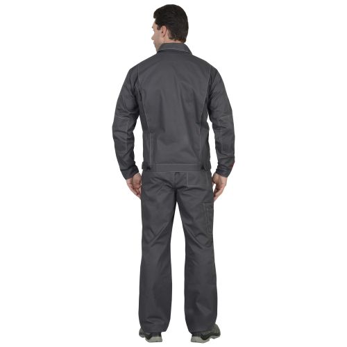 Костюм мужской летний "Сириус-Фаворит", куртка, полукомбинезон, цвет тёмно-серый со светло серым