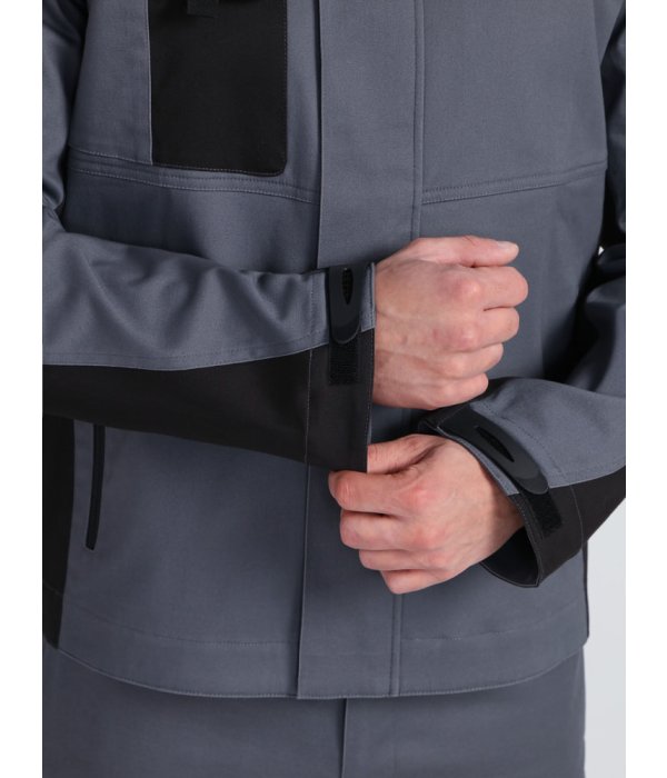 Куртка ProfLineLeader (тк.Хлопок/Спандекс,260), серый/черный