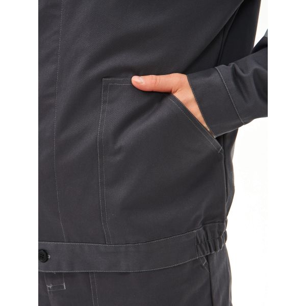 Костюм Липецк-2 СОП CH, ткань Смесовая, 280 г/м2, полукомбинезон, цвет тёмно-серый, оранжевый