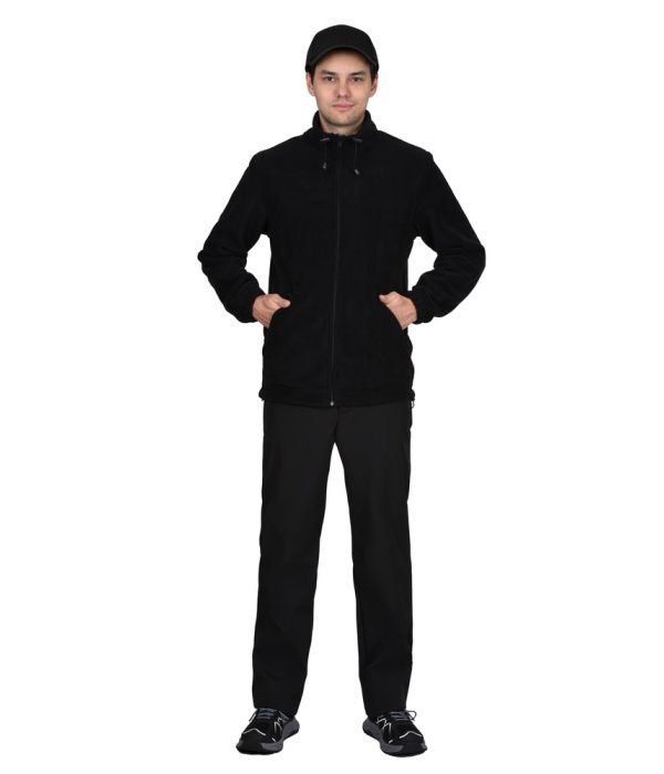 Куртка флисовая черная, 280 г/м2