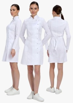 Халат женский Алина (тк. Сатори, 150 гр/м2), белый