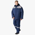 Куртка зимняя Экспертный-Люкс (тк. Смесовая, 210 гр/м2), тёмно-синий, серый