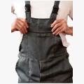 Костюм летний Техник-2 СОП (тк. Смесовая, 210 гр/м2) полукомбинезон, серый, красный