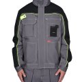 Куртка СИРИУС-АГАТ серый с черным, 260 г/м2, 65%ПЭ, 35%ХБ