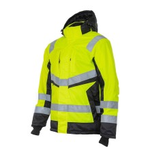 Куртка сигнальная зимняя Brodeks KW216, цвет жёлтый, чёрный