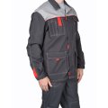 Костюм СИРИУС-ФАВОРИТ-ЛЮКС куртка, п/к, темно-серый с серым, 245 г/м2, 65%ПЭ, 35%ХБ