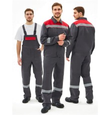 Костюм Липецк-2 СОП CH (тк.Смесовая,280) п/к, т.серый/красный