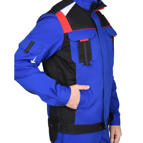 Костюм мужской летний "Сириус-Стан", куртка, полукомбинезон, цвет васильковый
