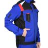 Костюм рабочий летний "Сириус-Стан", куртка, полукомбинезон, цвет васильковый с красной и черной отделкой