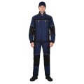 Куртка СИРИУС-АРКТИК синяя с черным, мех. стрейч 260 г/м2, 65% ПЭ, 35% ХБ