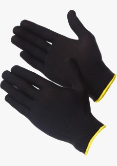 Перчатки из полиэстера/нейлона чёрного цвета без покрытия Touch Black Gward