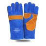 Краги спилковые Safeprotect Хакасия усиленные синие, флисовая подкладка, размер 10,5