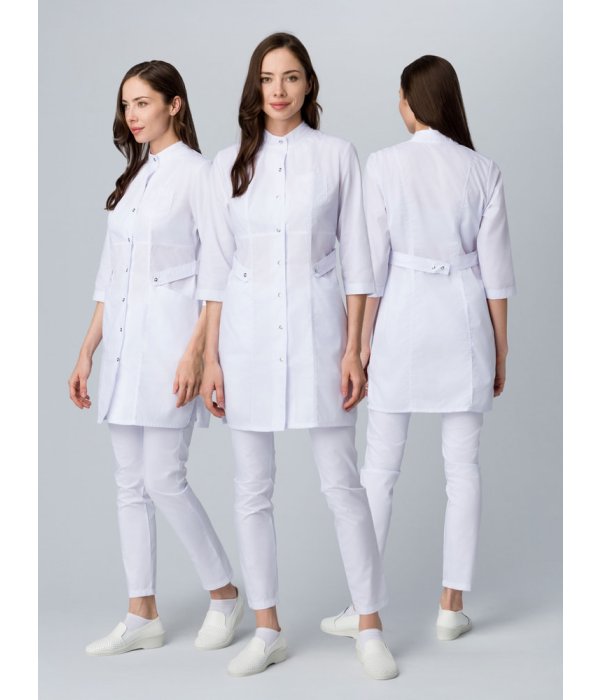 Халат женский MedLine Ева (тк.Смесовая,120), белый