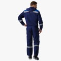 Костюм летний мужской Титан-2 СОП (тк. Смесовая, 210 гр/м2) полукомбинезон, тёмно-синий, васильковый