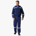 Костюм летний мужской Титан-2 СОП (тк. Смесовая, 210 гр/м2) полукомбинезон, тёмно-синий, васильковый