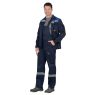Костюм рабочий мужской "Сириус-Стройград", куртка, полукомбинезон, цвет синий с васильковым и СОП 50 мм