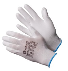 Перчатки Gward нейлоновые с полиуретановым покрытием, белый, PU1001