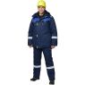 Костюм мужской рабочий зимний "Сириус-Бостон" (4-й класс защиты), куртка, полукомбинезон, цвет тёмно-синий