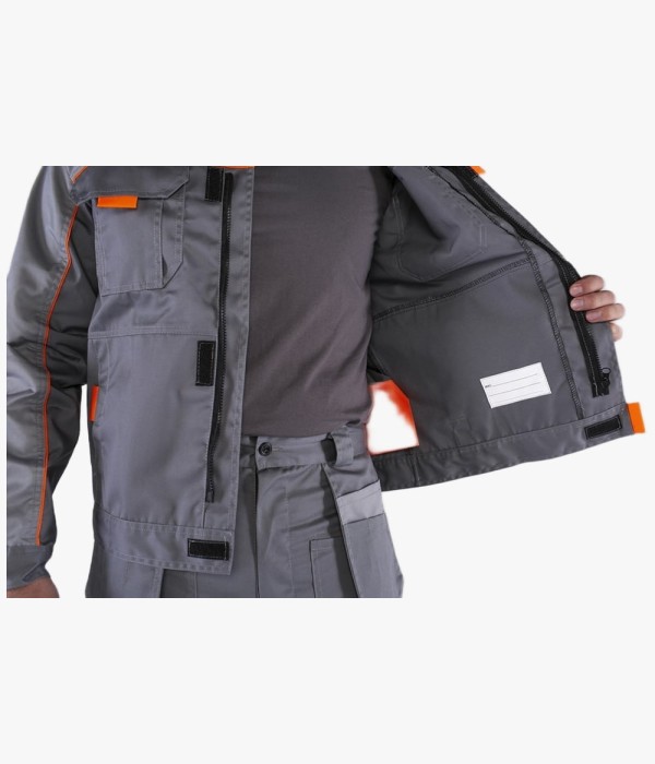 Костюм Союз-Профессионал-1 (тк. Балтекс, 240 гр/м2) брюки, серый, светло-серый, оранжевый