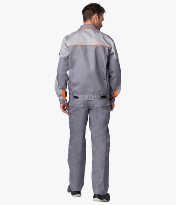 Костюм Союз-Профессионал-1 (тк. Балтекс, 240 гр/м2) брюки, серый, светло-серый, оранжевый