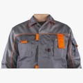 Костюм Союз-Профессионал-1 (тк. Балтекс, 240 гр/м2) брюки, серый, светло-серый, оранжевый