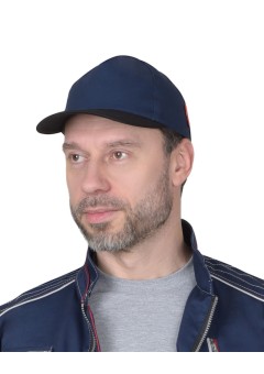 Кепка-бейсболка синяя с черным