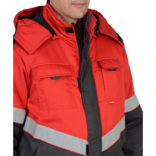 Костюм рабочий утеплённый мужской "Сириус-Навигатор" зимний, куртка короткая, полукомбинезон, СОП