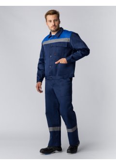 Костюм Квайл-2 СОП (тк.Смесовая,210) п/к, т.синий/васильковый