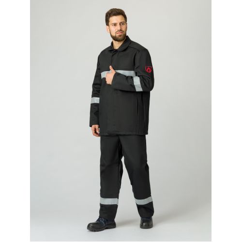 Костюм сварщика Worker 3 класс защиты (ткань.100% ХБ,500) КСв №124 W, цвет чёрный