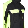 Костюм СИРИУС-ОНИКС куртка, п/к, черный с лимонным, 255 г/м2, 65%ПЭ, 35%ХБ