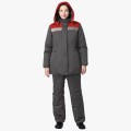 Куртка женская зимняя Кнейд СОП (тк.Смесовая,210), тёмно-серый, красный