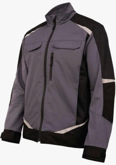 Куртка летняя мужская Brodeks KS202-C, 100% ХБ, графит серый, чёрный