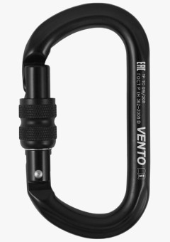 Карабин Vento™ Овал с муфтой keylock, vpro 0042 black/vnt1042