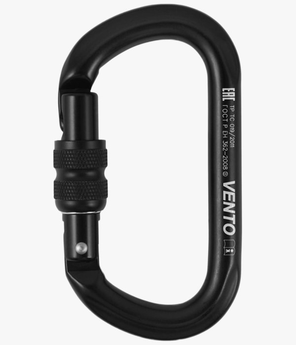 Карабин Vento™ Овал с муфтой keylock, vpro 0042 black/vnt1042