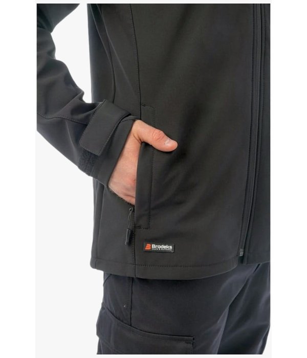Куртка летняя мужская Софтшелл Brodeks KS207, чёрный