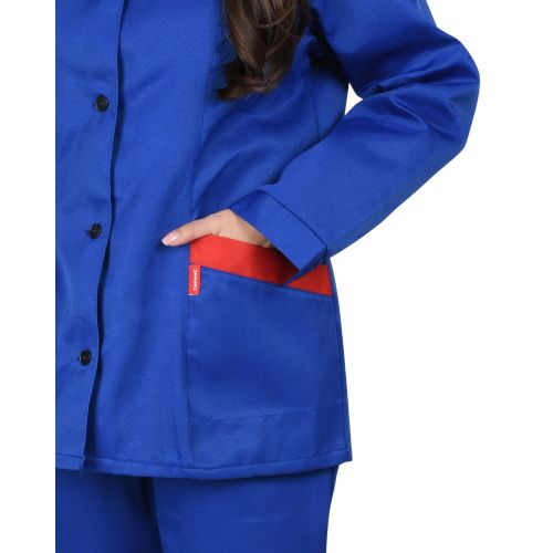 Костюм женский "Сириус-Золушка", куртка, брюки, цвет васильковый