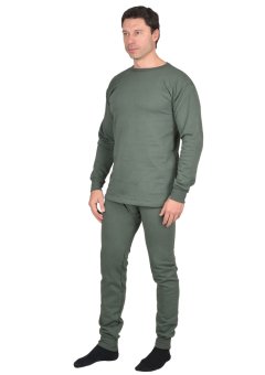Бельё нательное трикотажное с начёсом (зима),оливковые тона,пл.250 г/кв.м Россия, ГОСТ