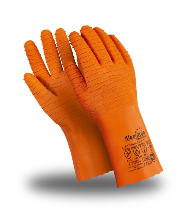 Перчатки Manipula Specialist® Фишер (интерлок+рельефный латекс 1,6мм), L-T-17/CG-948