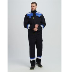Костюм Бостон IMP (тк.Саржа,320) брюки, т.синий/васильковый