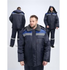Куртка зимняя Бригада NEW (тк.Оксфорд), т.синий/васильковый