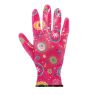 Перчатки Safeprotect САДОВЫЕ, нейлон, прозрачный нитрил, цвет розовый