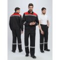 Костюм Лигор-1 СОП (тк.Смесовая,210) брюки, черный/красный