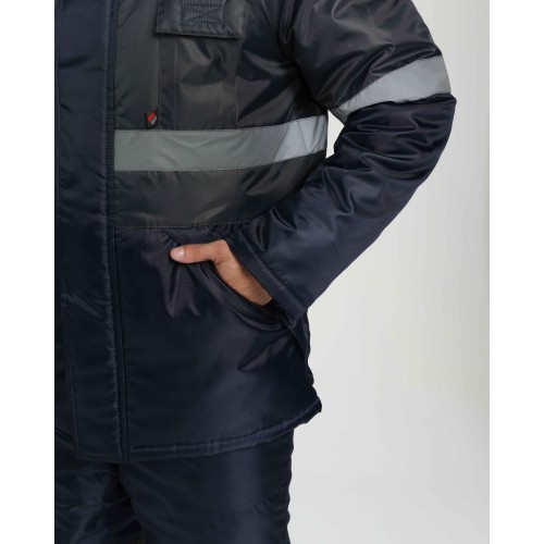 Костюм зимний Мегрес-2 СОП (тк.OxLine,90) п/к, т.серый/т.синий