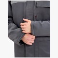 Костюм зимний Труженик-Ультра-1 СОП, куртка, брюки, тёмно-серый, красный (тк.Смесовая,210)