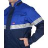 Костюм "Сириус-Навигатор", куртка, полукомбинезон, цвет тёмно-синий с васильковым