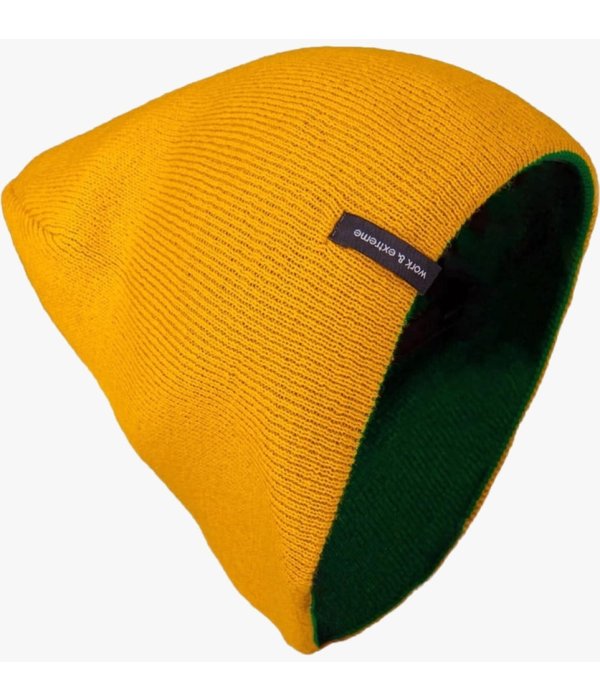 Шапка Brodeks Light Bicolor, зёленый, жёлтый