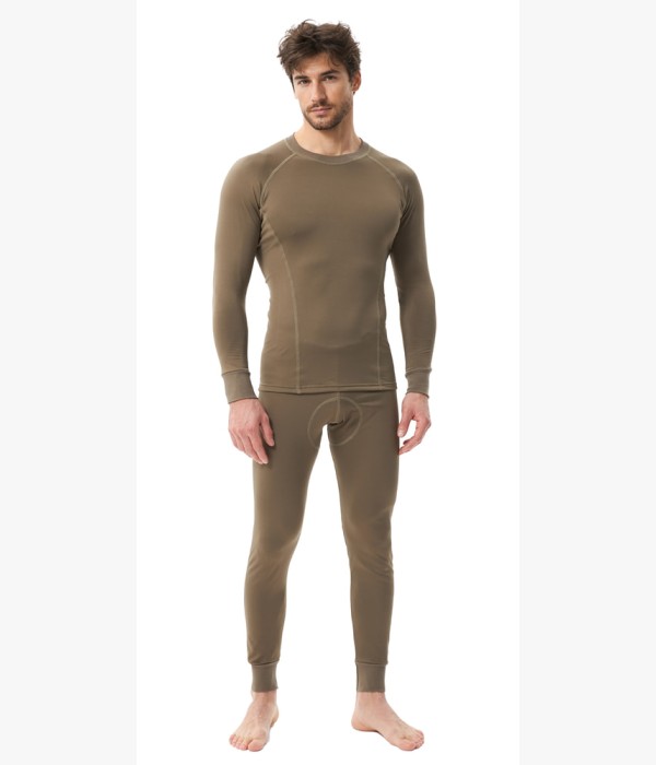 Термобельё в комплекте (фуфайка, кальсоны) EcoDry RealMan хаки (В КОРОБКЕ)