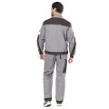 Костюм СИРИУС-ПЕКИН куртка кор., п/к, серый с черным, 280 г/м2, 65%ПЭ, 35%ХБ