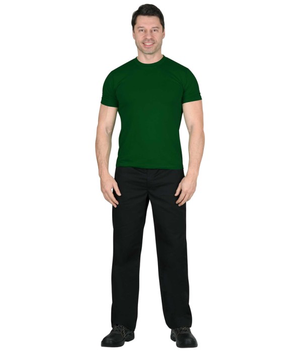 Футболка тёмно-зелёная  160г/м2